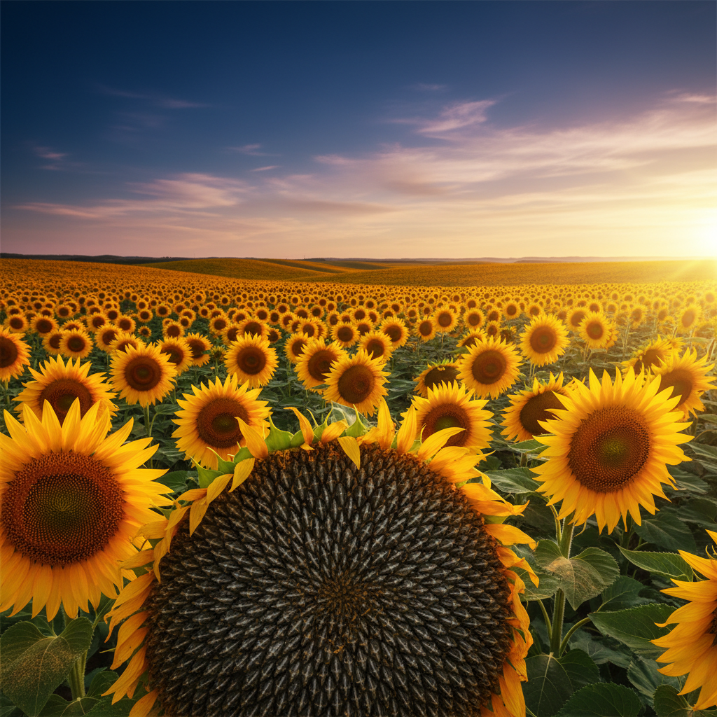 Sunflower Fields in Bayannur